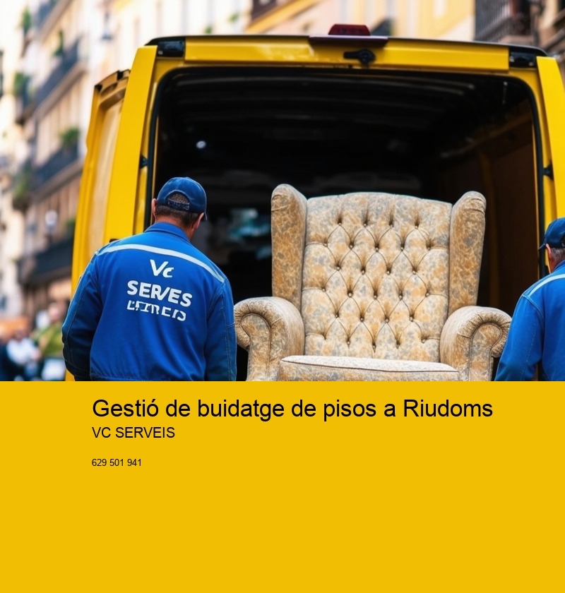Gestió de buidatge de pisos a Riudoms